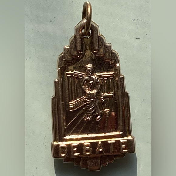Vintage Debate Gold Filled Pendant - Picture 2 of 7